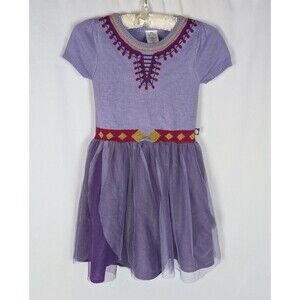 Disney Wish Asha Dress M Girl's Purple Cosplay Dress Up Sweater Short Sleeve